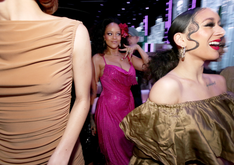 Rihanna attends the 60th Annual Grammy Awards at Madison Square Garden on Jan. 28, 2018, in New York City.